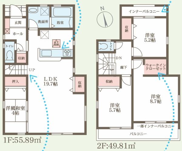 羽曳野市野々上5丁目2号棟　新築戸建