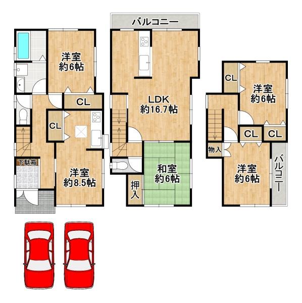 堺市堺区旭ヶ丘北町４丁の中古一戸建て