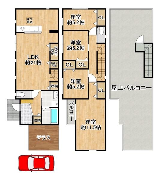 堺市西区浜寺石津町西４丁の中古一戸建て