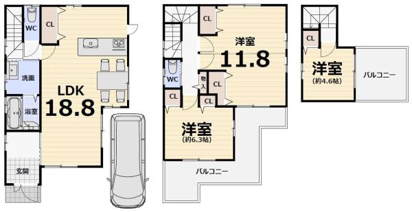堺市北区中百舌鳥町1丁　中古戸建