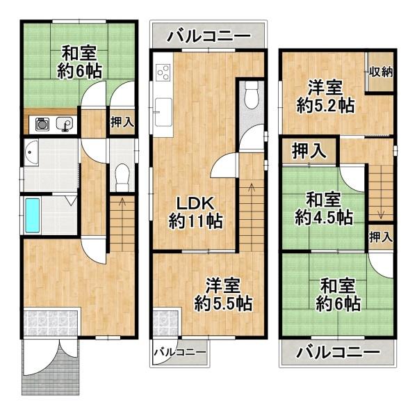 泉大津市神明町の中古一戸建て