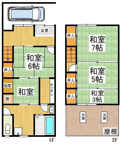 大阪市平野区加美鞍作3丁目　中古テラスハウス