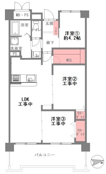 岸里コーポ　壱号棟