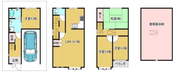 大阪市東住吉区矢田1丁目　中古戸建