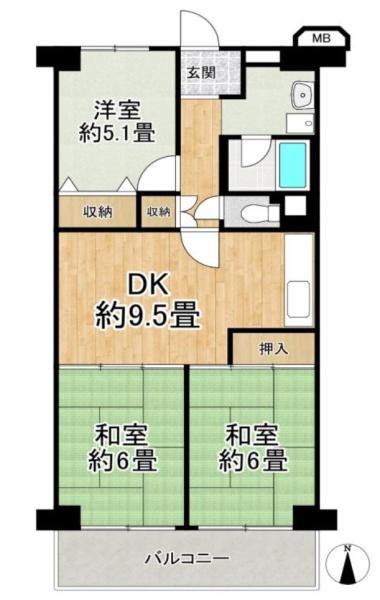 帝塚山グリーンハイツＢ棟