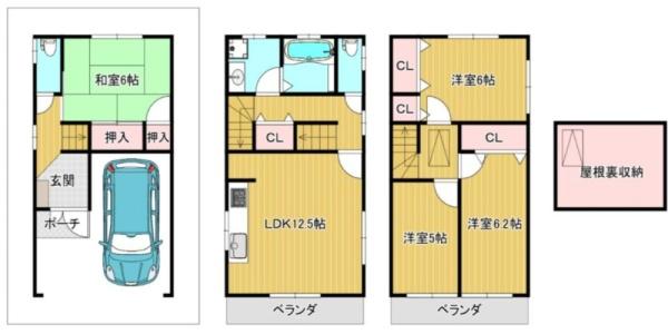 大阪市平野区加美鞍作1丁目　中古戸建