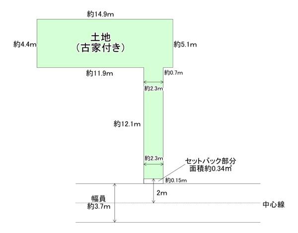 大阪市阿倍野区阪南町4丁目　古家付き売土地