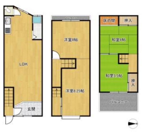 大阪市住吉区東粉浜3丁目　中古戸建