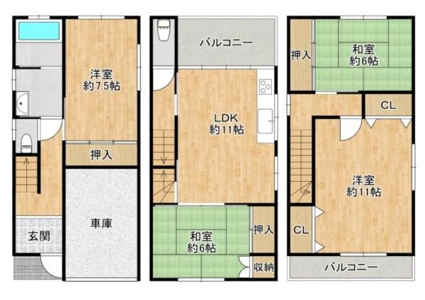大阪市東住吉区湯里４丁目の中古一戸建