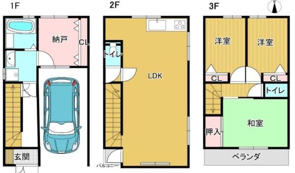 大阪市平野区平野上町２丁目の中古一戸建て