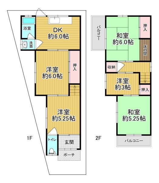 大阪市平野区瓜破東２丁目の中古一戸建て