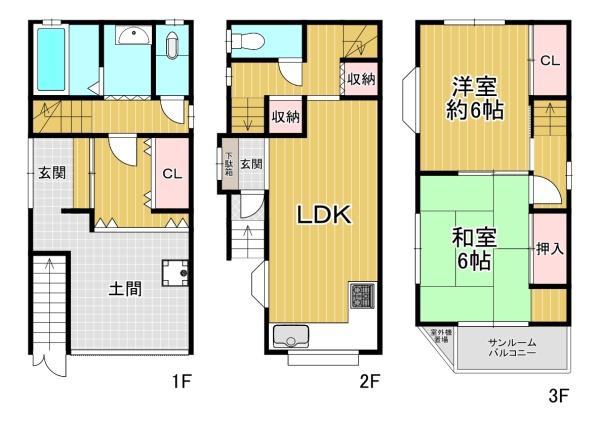 大阪市西成区北津守４丁目の中古一戸建て