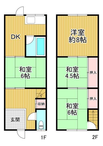 大阪市生野区桃谷1丁目　中古テラスハウス