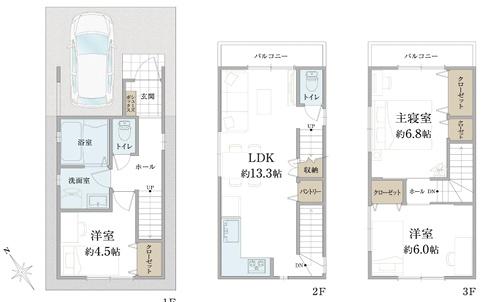 大阪市住之江区北加賀屋3丁目 新築戸建