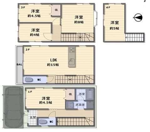 大阪市平野区加美鞍作2丁目　中古戸建