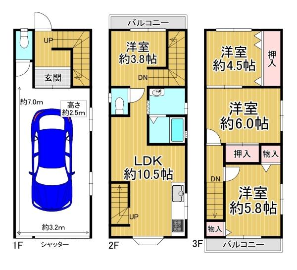 大阪市東住吉区杭全1丁目　中古戸建