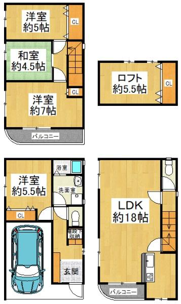 大阪市住吉区山之内3丁目　中古戸建