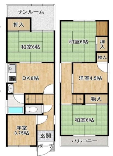 大阪市東住吉区公園南矢田４丁目の中古一戸建て