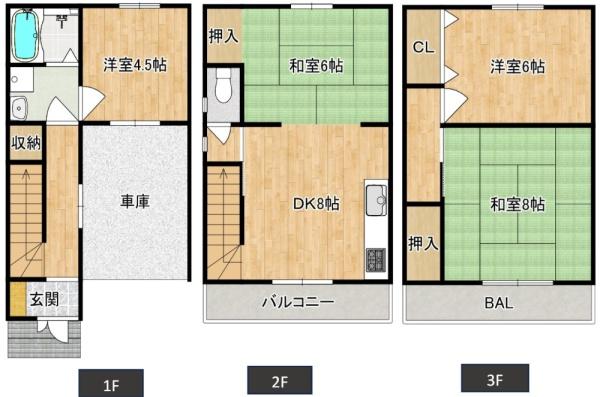 大阪市西成区北津守4丁目　中古戸建