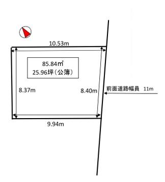 大阪市港区三先２丁目の土地