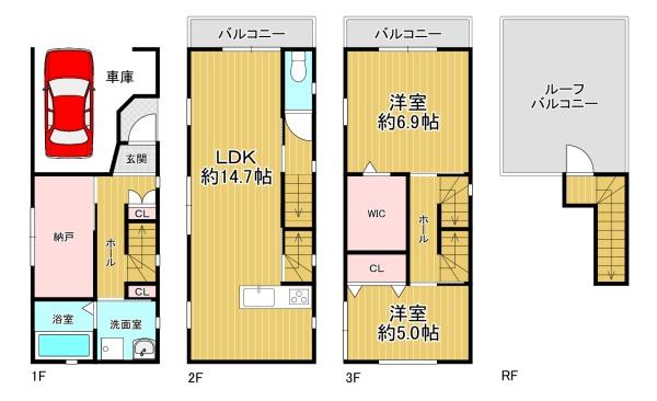 大阪市港区八幡屋4丁目　中古戸建