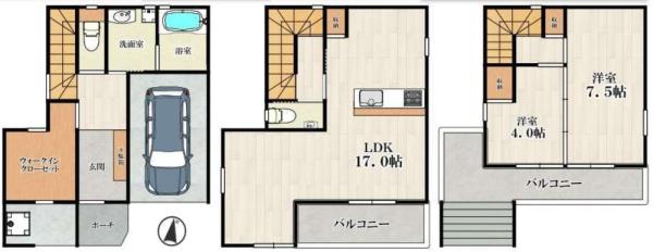 大阪市東淀川区大桐３丁目の中古一戸建て