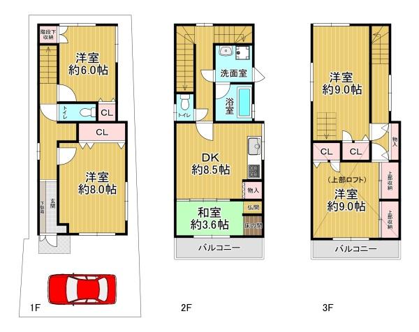 大阪市北区浮田２丁目の中古一戸建て