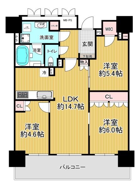 ローレルタワー堺筋本町(間取り)