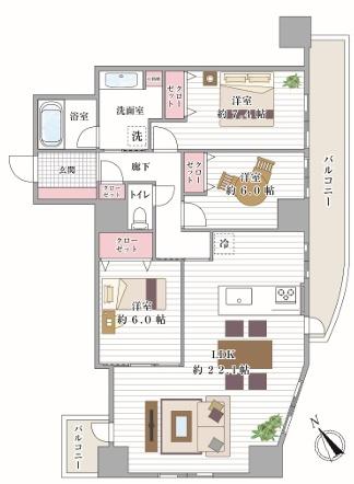 パークタワー大阪中之島フロント(間取り)