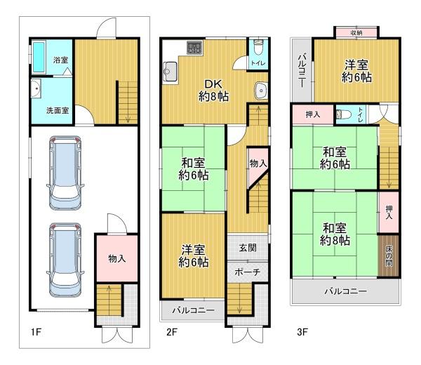 大阪市港区三先2丁目　中古戸建
