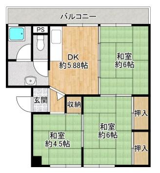 新北野第一コーポ　B棟