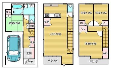 大阪市東淀川区下新庄4丁目　中古戸建