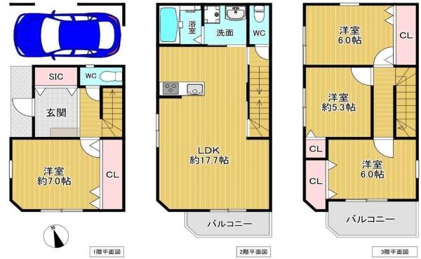 大阪市鶴見区茨田大宮1丁目　中古戸建