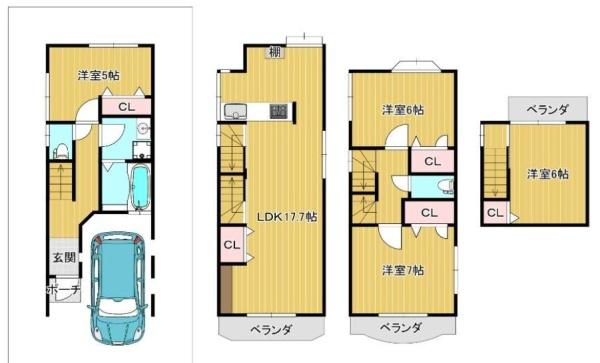 大阪市北区池田町　中古戸建