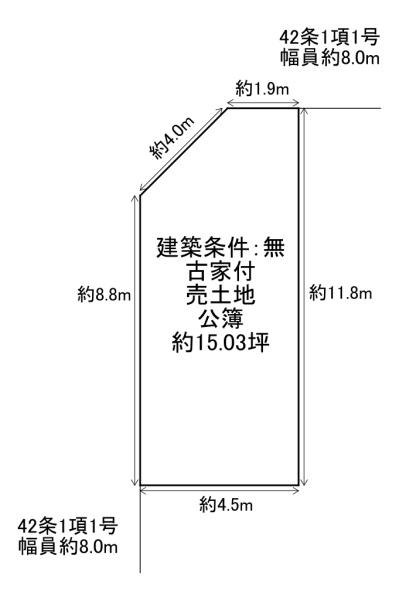大阪市北区中津3丁目　古家付き売土地