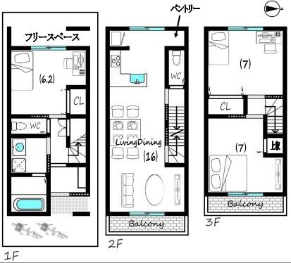 京都市上京区柏清盛町　2号地　新築戸建