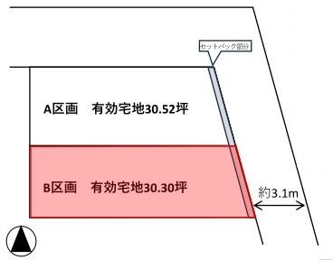京都市左京区下鴨中川原町　B区画　建築条件無売土地