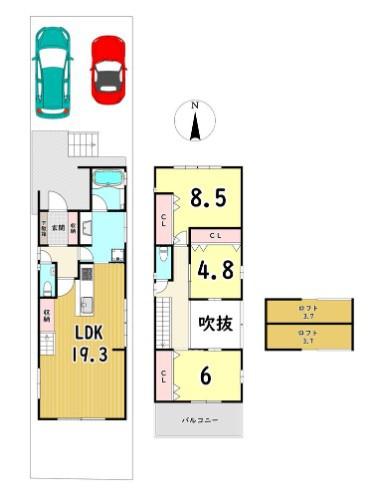 京都市北区西賀茂榿ノ木町　2号地　新築戸建