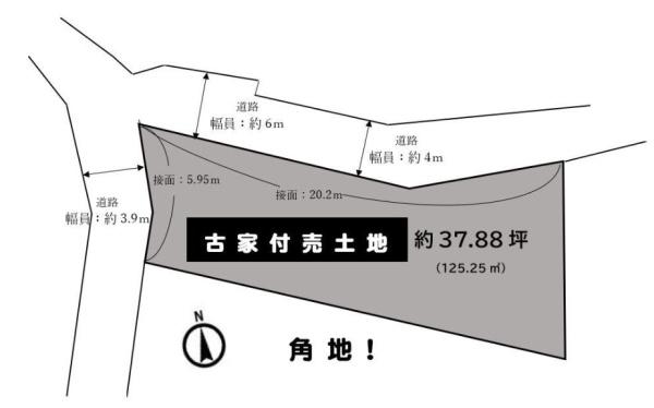 京都市山科区上花山講田町　古家付売土地