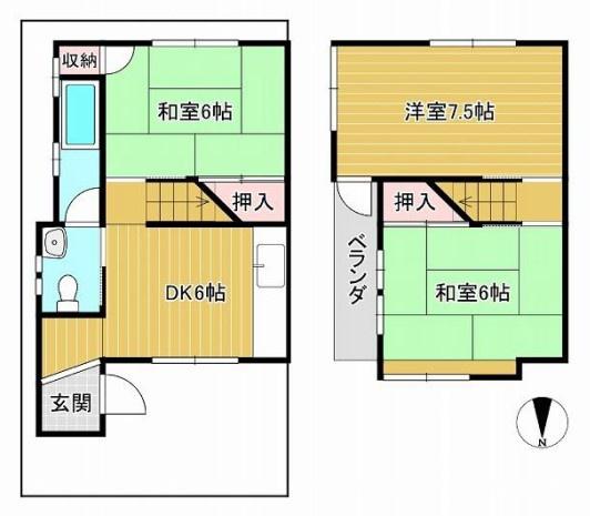 京都市北区西賀茂北川上町　中古テラスハウス