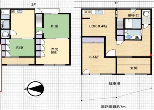 京都市北区衣笠西馬場町　中古テラスハウス
