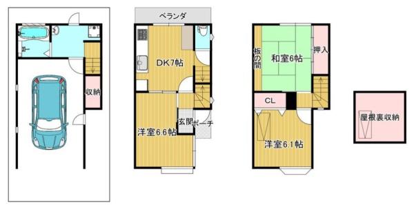 京都市右京区梅津罧原町の中古一戸建て