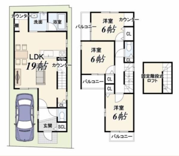 京都市中京区壬生辻町　2号地　新築戸建