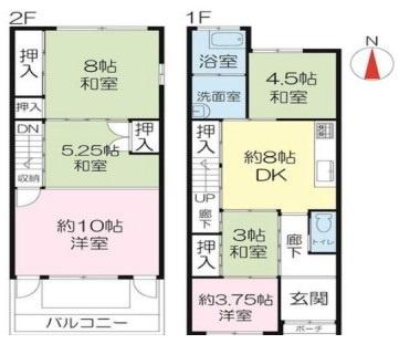 京都市右京区龍安寺西ノ川町　中古テラスハウス
