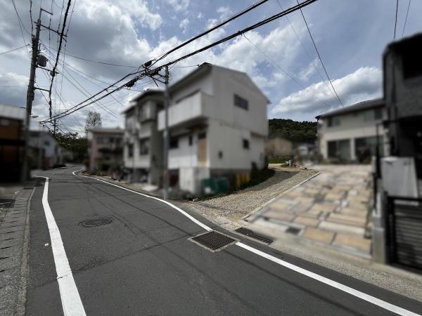 京都市北区大北山原谷乾町の土地(前面道路含む現地写真)