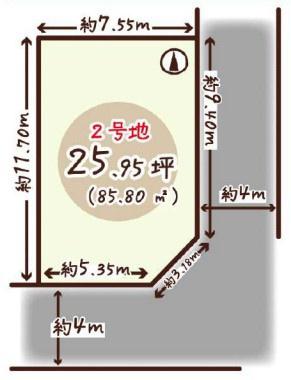 京都市山科区音羽草田町　2号地　建築条件無売土地