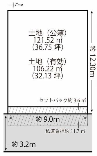 京都市右京区山ノ内瀬戸畑町　古家付売土地