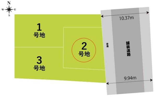 京都市右京区花園艮北町　2号地　建築条件無売土地