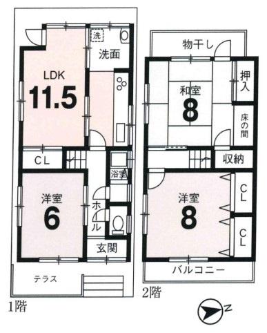 京都市北区大宮玄琢北町の中古一戸建て