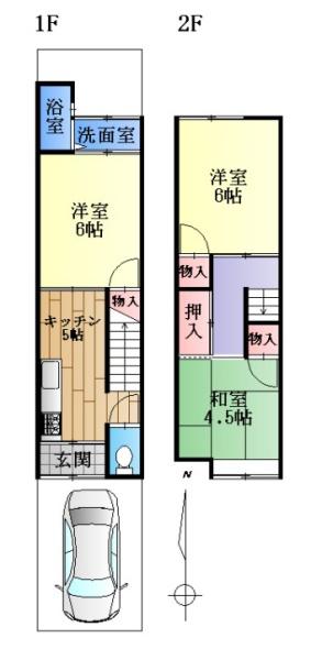 京都市右京区西京極下沢町の中古一戸建て